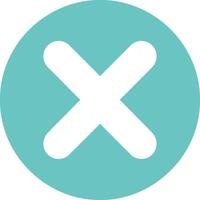 Teal circle with white cross symbol and rounded corners vector