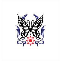 illustration of a butterfly decorated with flowers, this can be used as a graphic design vector