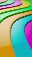 Colorful geometric wave shapes smoothly moving from left to right. Seamless looping animation perfect for backgrounds, motion design, or abstract visuals. video