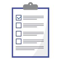 A clipboard with a checklist on it vector