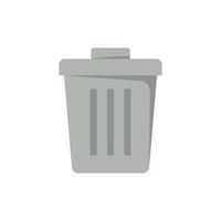 A trash can icon on a white background vector