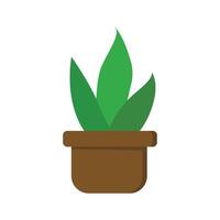 Plant in pot icon illustration vector