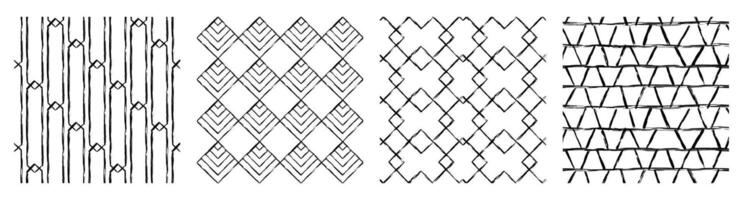 Spot Aesthetic Contemporary printable seamless pattern with abstract line, dot, shape brush stroke in black and white colors. Boho background in minimalist style Illustration for wallpaper fabric vector