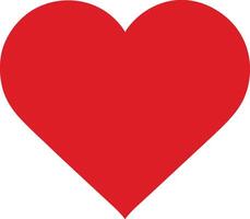 Bold red heart symbol of love and affection vector