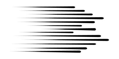 Speed line anime fast effect. Manga horizontal motion strips. Comic quick halftone movement, abstract gradient. vector