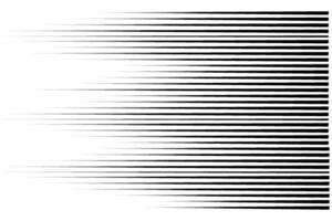 Speed line anime fast effect, manga horizontal motion strips. Comic quick halftone movement, Abstract gradient. vector