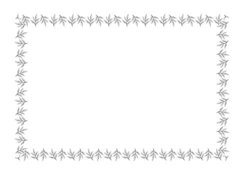 Floral border design featuring intricate leaf patterns perfect for stationery and invitations vector