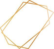 Golden double geometric frame creating an elegant decorative border with a white background, perfect for invitations, cards, or any design project requiring a touch of sophistication vector
