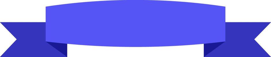 Horizontal blue ribbon banner waving with copy space for your text or message, ideal for celebration, achievement, promotion, or marketing purposes vector