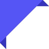 Blue corner bookmark dividing white background creating copy space for text or design element, simple yet effective design for marking pages vector