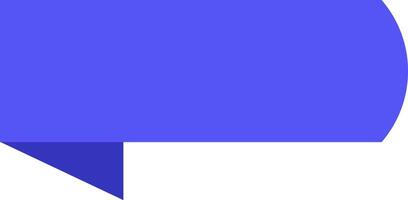 Simple blue speech bubble featuring rounded corners and pointing downward, isolated against a white background, perfect for conveying communication and message concepts vector