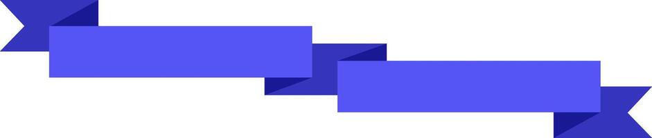 Blue ribbon banner flowing smoothly across a white background, creating a sense of movement and elegance, ideal for highlighting important information or adding a decorative touch vector