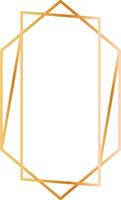 Double gold geometric frame creating a stylish border with gradient effect, perfect for invitations, cards, or any design project requiring a touch of elegance and sophistication vector