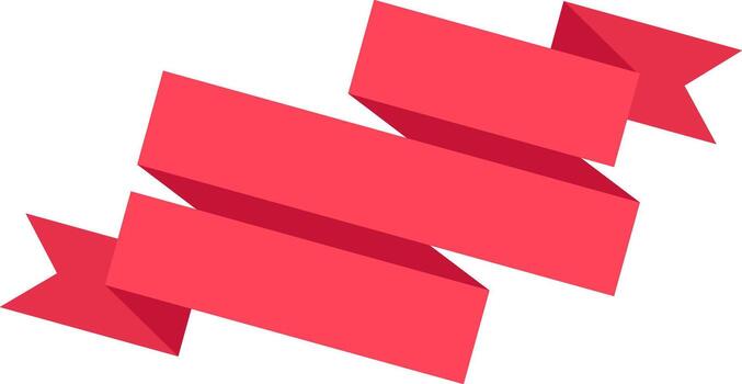 rojo cinta ondulación y plegable terminado blanco fondo, creando un sentido de movimiento y celebracion, ideal para festivo diseños y promocional materiales vector