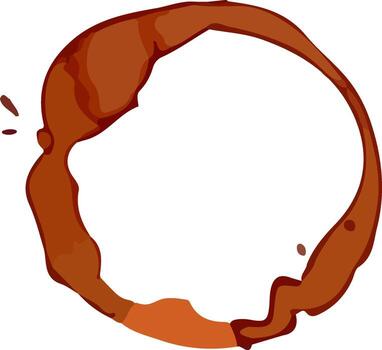 recién elaborada café creando un distinto circular marca, agregando casual encanto a un prístino blanco superficie, evoca un sentido de calor y comodidad en ninguna ajuste vector