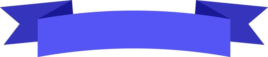 Waving blue ribbon banner with elegantly folded ends, symbolizing celebration, achievement, and recognition, ideal for various events, awards, and competitions vector