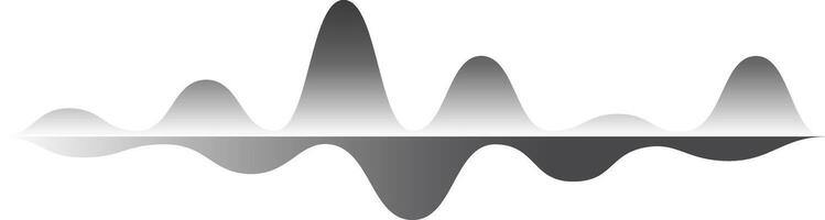 Sound wave vibrating and flowing with a modern and abstract design, perfect for music, audio, and technology concepts, with a sleek and stylish grayscale gradient vector