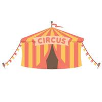 Illustration of Striped Circus Tent with Flags vector