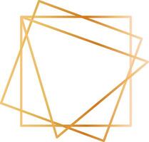 Golden overlapping squares are creating an elegant abstract design, perfect for luxury and premium projects, with a gradient effect adding depth and sophistication vector