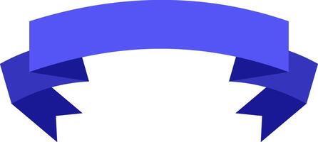 Curving elegantly across a pristine white background, a simple blue ribbon banner offers generous copy space, perfect for celebrating achievements or announcing awards and honors vector