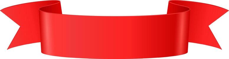 Shiny red ribbon waving gracefully, creating negative space perfect for adding custom text. Ideal for sales advertisements or marketing campaigns, enhancing festive promotions and offers vector