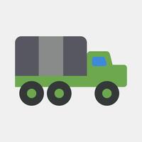 Icon truck. Military and war elements. Icon in flat style. vector