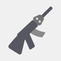 Icon gun. Military and war elements. Icon in flat style. vector