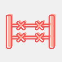 Icon barrier. Military and war elements. Icon in two tone style. vector
