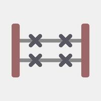 Icon barrier. Military and war elements. Icon in flat style. vector