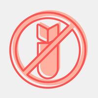 Icon stop the war. Military and war elements. Icon in two tone style. vector