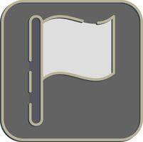 Icon surrender flag. Military and war elements. Icon in embossed style. vector