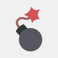 Icon bomb. Military and war elements. Icon in flat style. vector