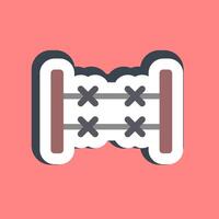 Sticker barrier. Military and war elements. vector