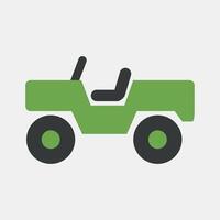 Icon military vehicle. Military and war elements. Icon in flat style. vector