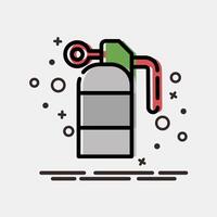 Icon smoke grenade. Military and war elements. Icon in MBE style. vector