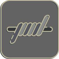Icon barbed wire. Military and war elements. Icon in embossed style. vector