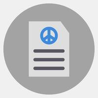 Icon peace agreement. Military and war elements. Icon in color mate style. vector