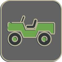 Icon military vehicle. Military and war elements. Icon in embossed style. vector