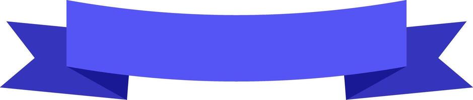 Blue ribbon banner waving with folded ends on a white background, perfect for adding a touch of elegance and celebration to designs, presentations, or marketing materials vector