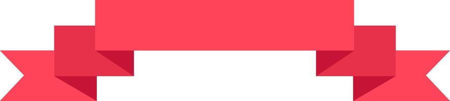 Red ribbon banner with copy space creating a festive and decorative element, perfect for highlighting announcements, promotions, or special occasions on a clean white background vector
