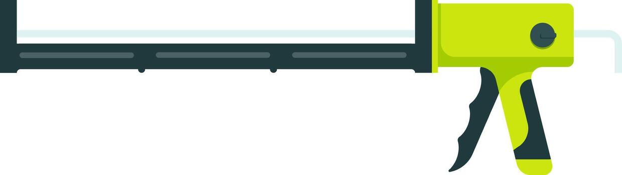 Professional caulking gun with ergonomic handle and long barrel for applying sealant, adhesive, or other viscous materials in construction and DIY projects vector