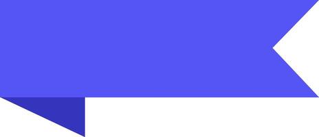 Simple blue ribbon waving gracefully with a folded corner, isolated against a clean white background, perfect for a variety of design applications and festive occasions vector