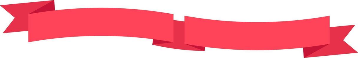 Red ribbon waving gracefully in the wind, adding an elegant touch of celebration and festivity, enhancing any design or project with vibrant color and dynamic movement vector