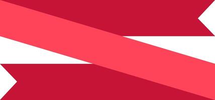 Two overlapping ribbons in shades of red create a dynamic x shaped composition against a clean white backdrop, ideal for adding a touch of elegance and celebration to designs vector