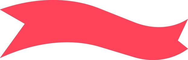 Red ribbon banner waving gracefully in the wind, flowing freely and adding a touch of elegance, ideal for emphasizing titles, promotions, sales, or special announcements vector