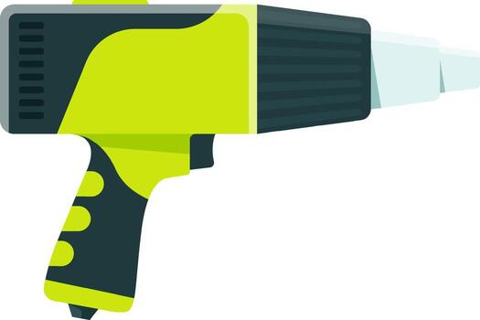 Professional heat gun blowing hot air, ideal for various industrial applications requiring precise temperature control and efficient heating vector