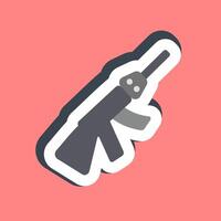 Sticker gun. Military and war elements. vector