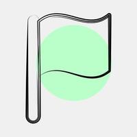 Icon surrender flag. Military and war elements. Icon in color spot style. vector