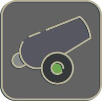 Icon canon. Military and war elements. Icon in embossed style. vector