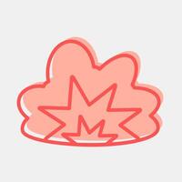 Icon explosion. Military and war elements. Icon in two tone style. vector